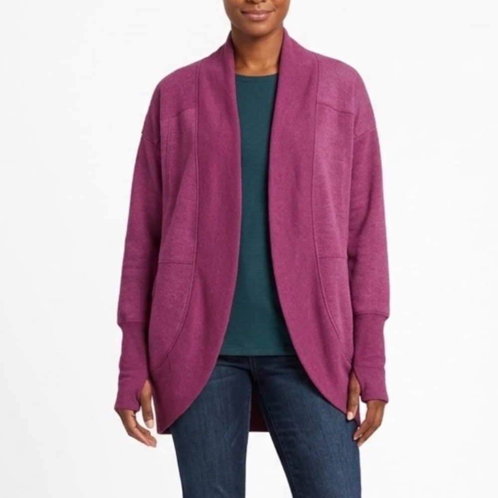 Eddie Bauer Camp Wrap Fleece Cardigan Sweatshirt Women’s Size Large